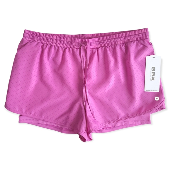 RBK Reebok NEW Micofiber Athletic Stretch Vented Women's Pink Running Bike S… - Picture 16 of 16